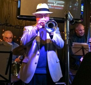 Al Molina, trumpet; Peter Barshay, bass; Ron Marabuto, drums. Photo by Dave McSpadden: https://www.flickr.com/people/familyclan/