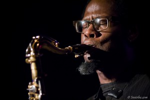 David Boyce playing tenor saxophone with the Broun Fellinis live at Cafe Du Norde in San Francisco, California.